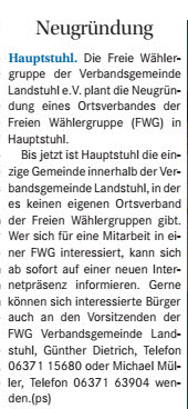 Wochenblatt Landstuhl vom 25.02.2015